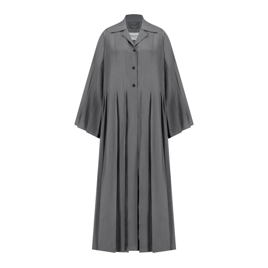 Pleated Linen Coat