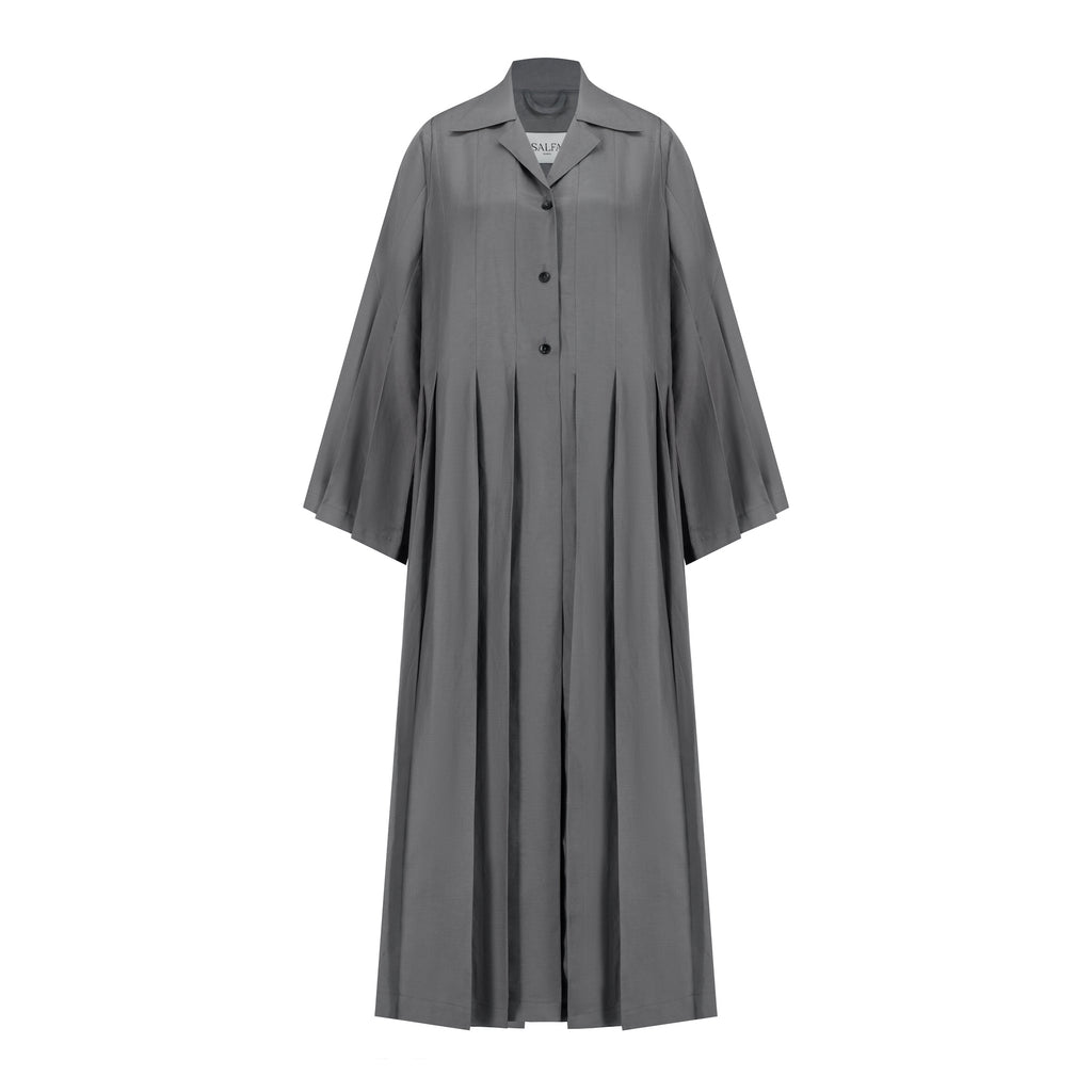 Pleated Linen Coat