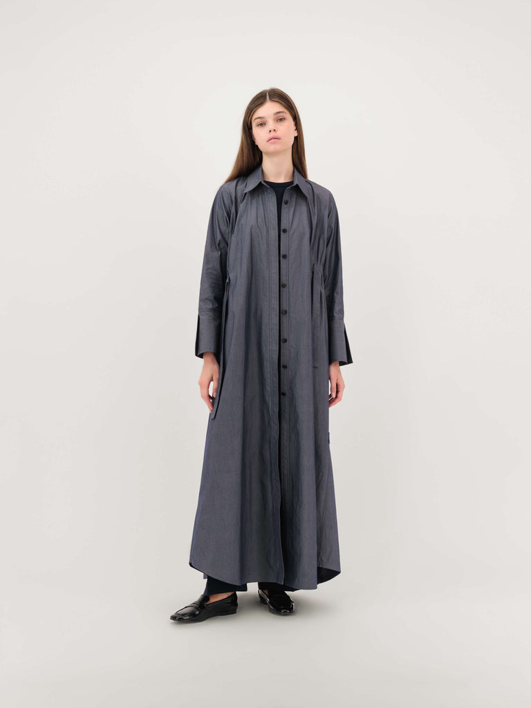 Belted Denim Abaya